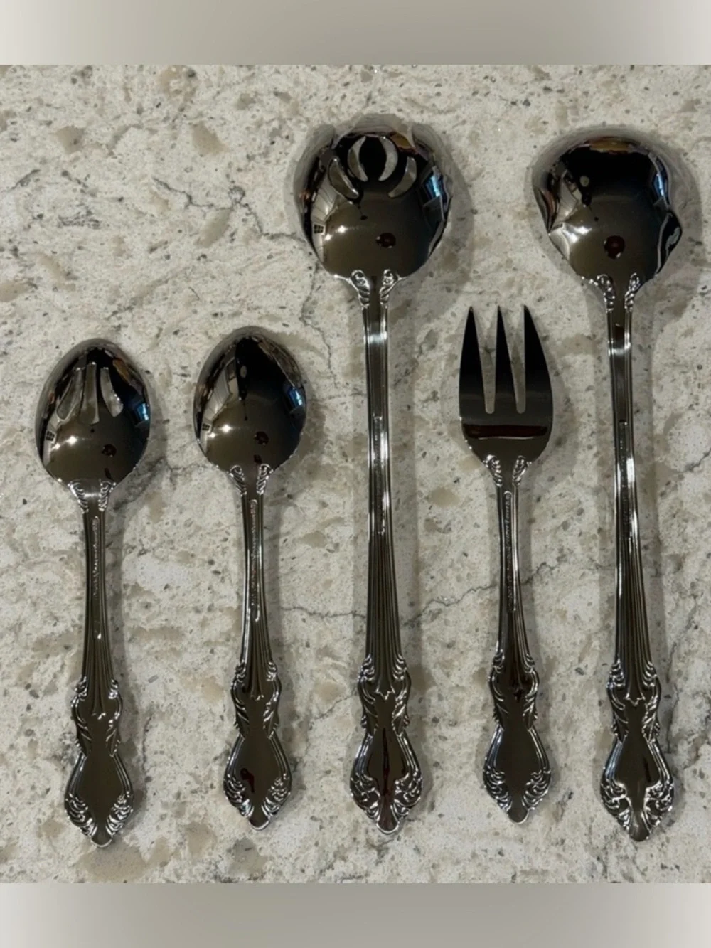 Reed & Barton, Marlborough, (5) Piece Lot, Heritage Mint 18/10, Stainless, G2MC
